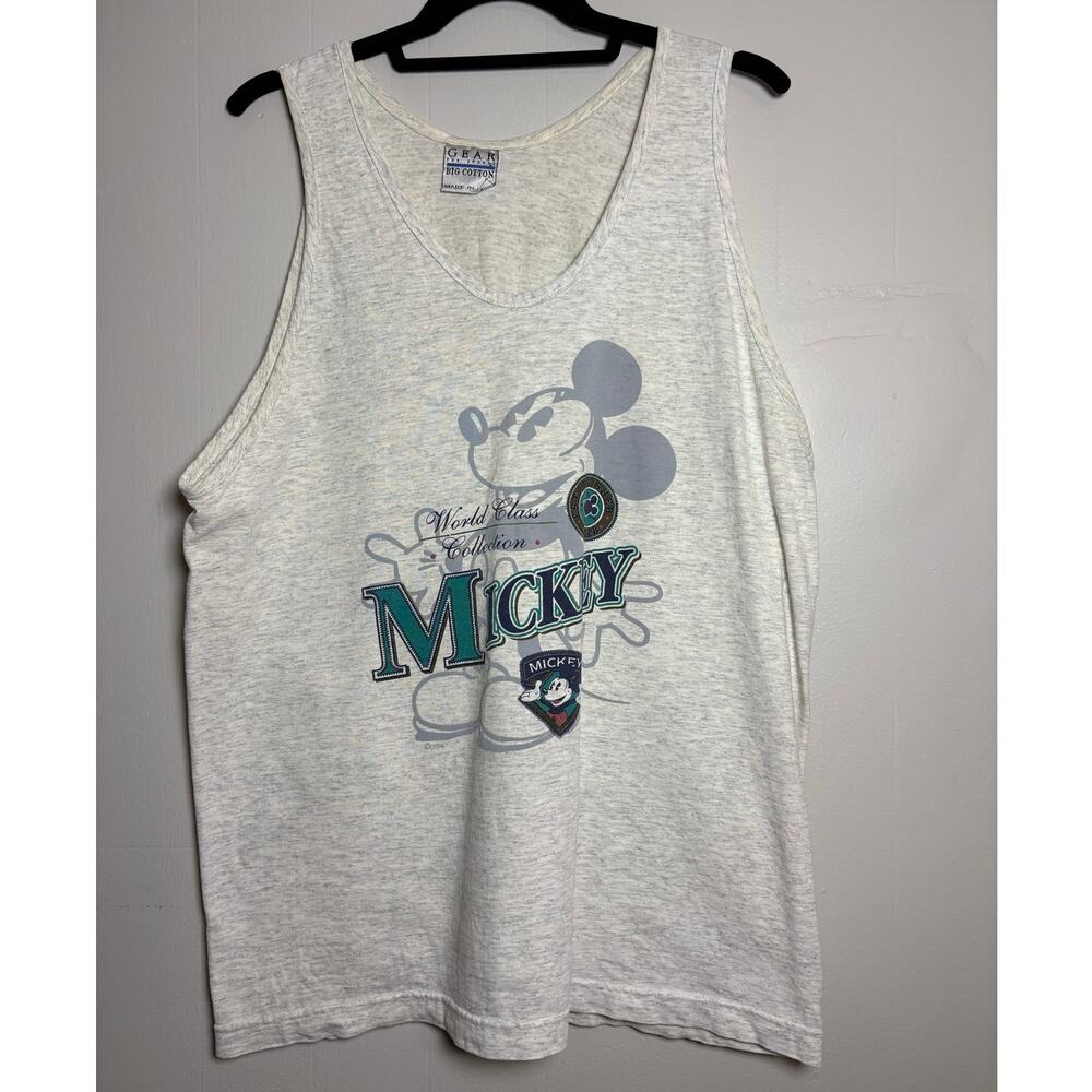 Disney Vintage 90s Mickey Mouse Gear For Sports Big Cotton Large Tank
